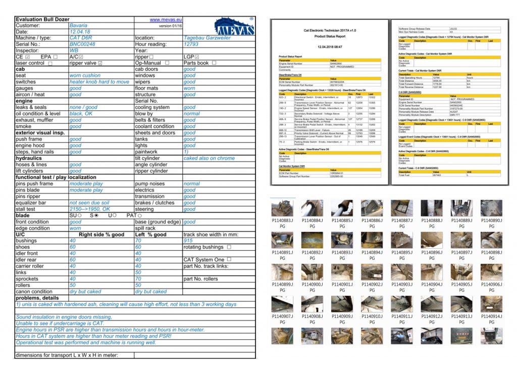 Sample for heavy machinery inspection checklist