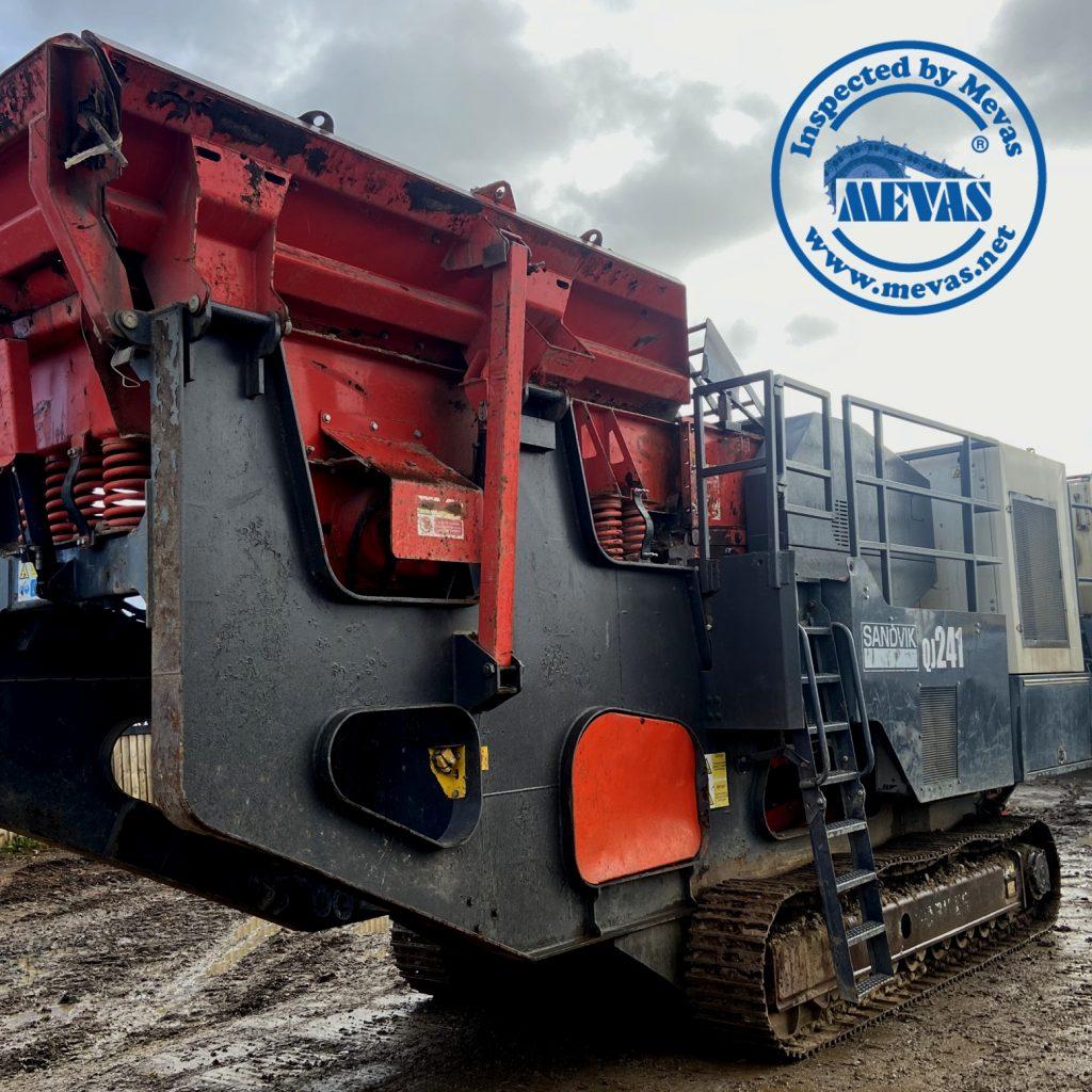 Thsi Sandvik crusher was inspected by Mevas experts in the UK.