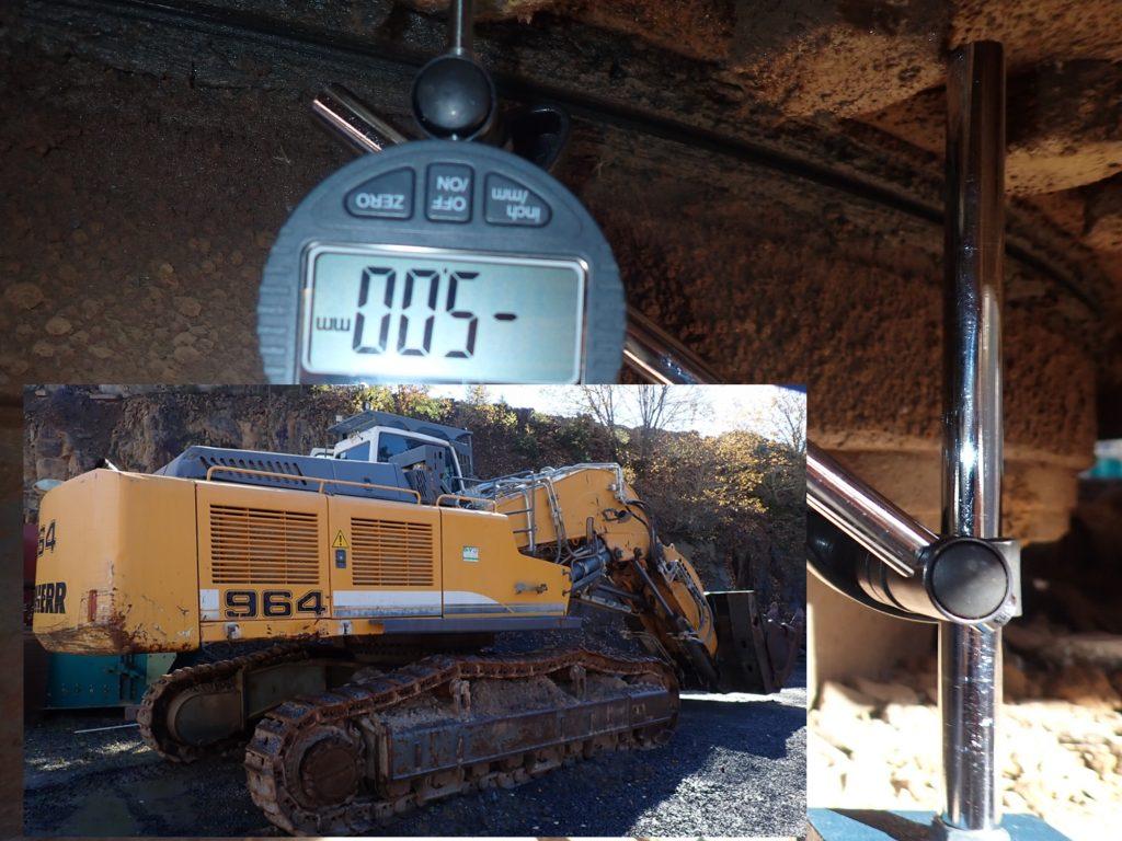 Measuring Swing Bearing play on excavator