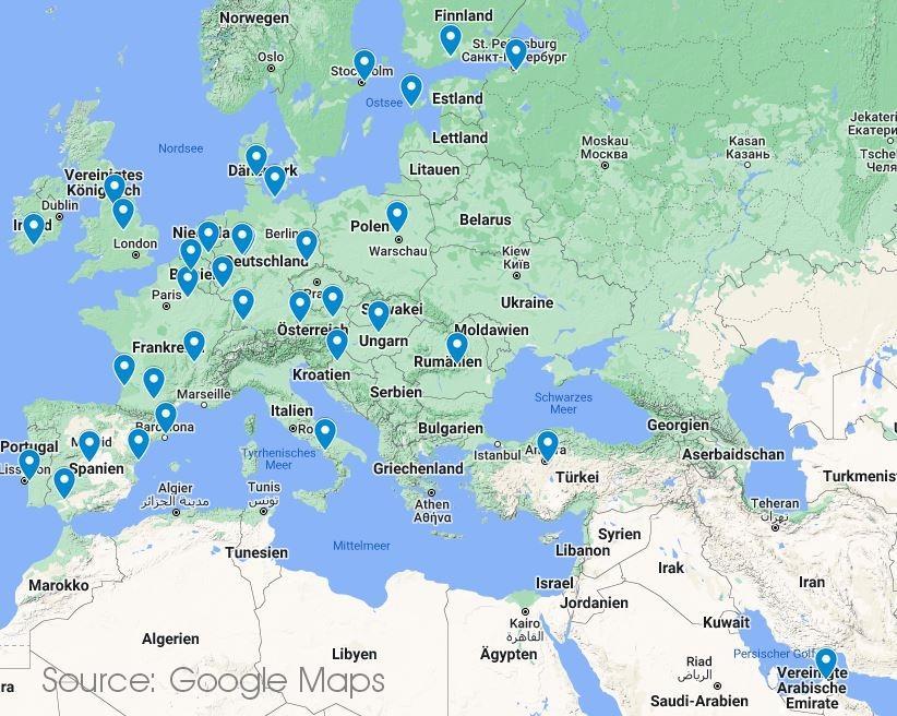 Mevas Inspector Network in Europe