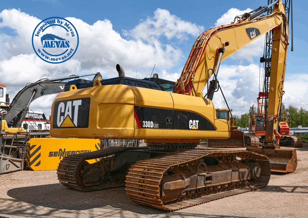 Inspección de una excavadora de cadenas con lista de comprobación