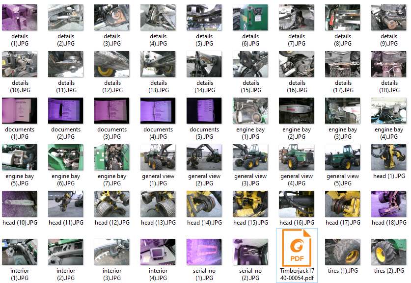 Sample Checklist Pictures for Forestry Harvester Inspection